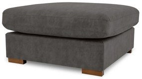 Taburet gri antracit cu tapițerie din imitație de piele Hamburg – Scandic