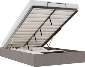 vidaXL Cadru de pat otoman fără saltea Taup 120x200 cm Material