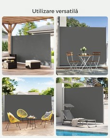 Marchiză laterală HORIZON pentru terasă, 180x450cm, gri SongmicsHome