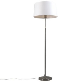 Lampă de podea din oțel cu abajur alb 45 cm reglabil - Parte