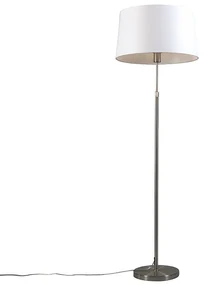 Lampă de podea din oțel cu abajur alb 45 cm reglabil - Parte