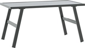 vidaXL Măsuță cafea grădină negru 90x45x35cm oțel vopsit electrostatic