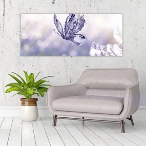Tablou - Fluture și lavandă (120x50 cm)