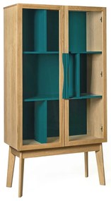 Vitrină Woodman Avon, albastru turcoaz