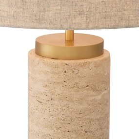 Veioza, Lampa de masa design LUX Lxry, travertin