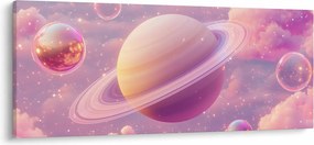 Tablou - Planetă roz (120x50 cm)