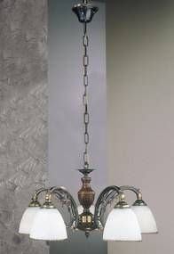 Lustra rustica suspendata cu 5 brate design italian 3800