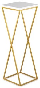 Suport pentru flori LOFT 70x24 cm auriu/alb