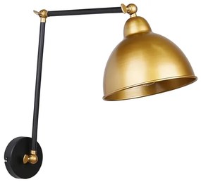 Lampă de perete TRUCK 1xE27/40W/230V aurie/neagră