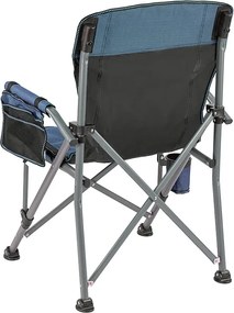 Leziter Scaun de pescuit Comfort cu braț și suport pentru pahare albastru