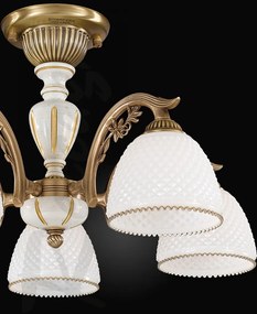 Lustra aplicata clasica din alama 5 brate design italian 8606