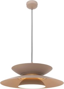 Lustra LED suspendata metal bej Mayumi