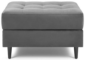 Taburet din catifea Milo Casa Santo, gri deschis