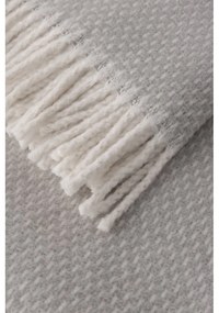 Pled din amestec de bumbac Euromant Zen, gri, 140 x 180 cm