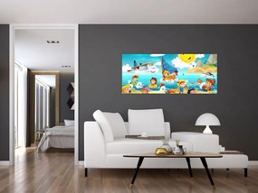 Tablou -Ziua la plajă (120x50 cm)