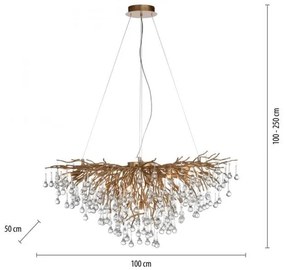 Lustra suspendata design magnific ICICLE alama antic, 50x100cm