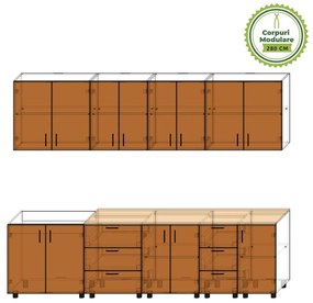 Configurator Bucatarie Modulara, Culoare Sonoma