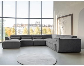 Colțar gri (cu colț pe partea dreaptă/în formă de "U") Flex Felix – Miuform