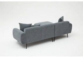 Colțar în L PISA, gri, cu șezut pe partea stângă