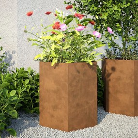 vidaXL Jardinieră de grădină 46x40x45 cm oțel de intemperii