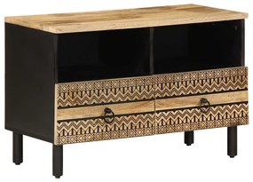 4018629 vidaXL Dulap TV, negru, 70x33,5x46 cm, lemn masiv de mango brut