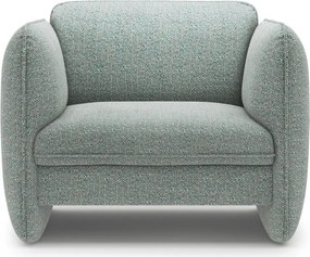 Fotoliu albastru cu tapițerie din chenille Georgia – Micadoni