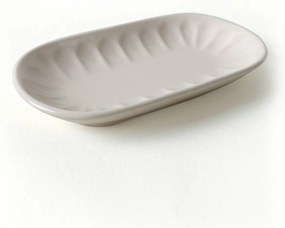 Set 2 platouri X00017596, crem, ceramica, 22x13 cm
