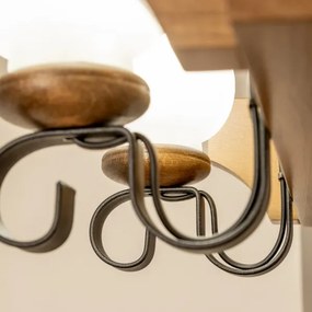 Lustră pe lanț Brilagi QUEEN 8xE14/40W/230V fag/nuc