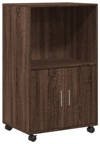 853188 vidaXL Dulap cu roți, stejar maro, 55x40x91 cm, lemn compozit