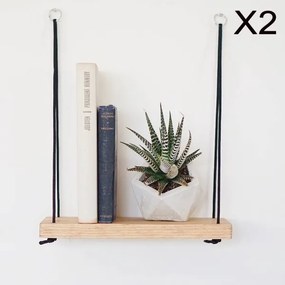 SET 2x raft de perete din molid