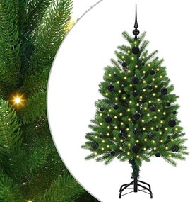 vidaXL Brad de Crăciun cu 150 LED cu suport Verde 120 cm PE