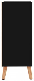 Servanta, negru extralucios, 60x30x72 cm, PAL 1, negru foarte lucios