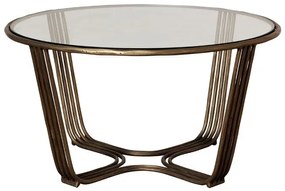 Masuta de cafea rotunda, din sticla, Art Nouveau