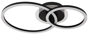 Plafonieră LED Globo 48039-30 LORETTA LED/30W/230V d. 33x50 cm negru