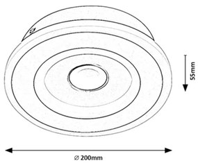 Rabalux 6959 - Plafonieră LED TANELI LED/20W/230V 3000/4000/6000K