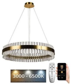 Lustră LED de cristal dimabilă pe cablu LED/55W/230V + telecomandă