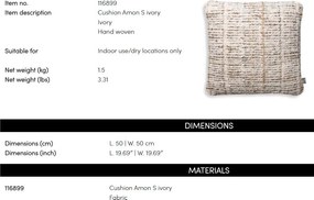 Perna design LUX Amon S, Ivory