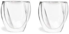 Căni 2 buc. pentru cappuccino, cu perete dublu 250 ml Cristallo – Vialli Design