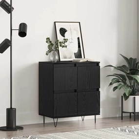 vidaXL Bufet cu depozitare cu ușă Negru 60 x 35 x 70 cm Lemn compozit