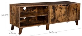 Comodă TV BASTOR maro/negru