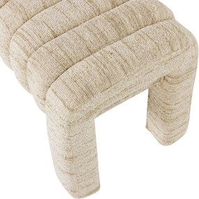 Bancă bej capitonată cu tapițerie din țesătură bouclé Frex – WOOOD