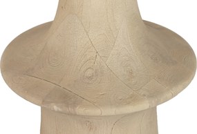 Lampadar din lemn de mango și in, natur, cu picior strunjit și abajur cilindric, finisaj natural, 171 x 52 cm, „Talloires”