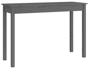 814241 vidaXL Masă consolă, gri, 110x40x75 cm, lemn masiv de pin