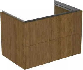 Dulap baza suspendat Ideal Standard Atelier Conca 2 sertare finisaj nuc inchis 80 cm