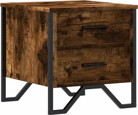 vidaXL Noptieră, stejar fumuriu, 40x41x40 cm, lemn prelucrat