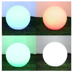 Lampă LED RGB solară dimabilă LED/5W/3,7V 3000K IP54 d. 40 cm