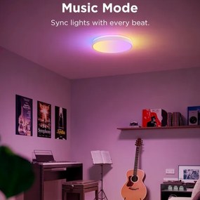 Plafonieră LED RGBIC dimabilă Govee LED/49W/230V 2700-6500K Wi-Fi