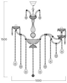Candelabru elegant CHATEAU 15L