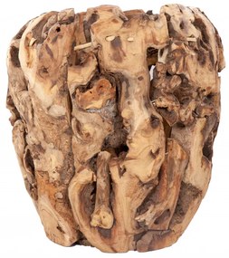 Vaza decorativa din lemn Cetus, natural