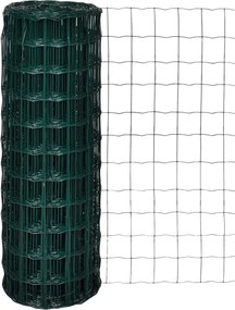 vidaXL Euro gard, verde, 25 x 1,7 m, oțel